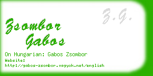zsombor gabos business card